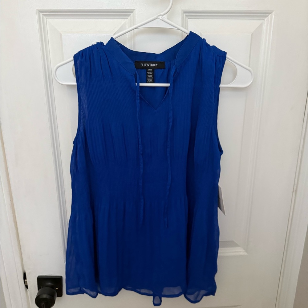 Ellen Tracy Blue Blouse